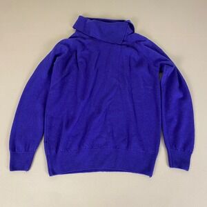 Vintage Carson Price Scott Wool Sweater Women's Small Purple Cowl Neck England *